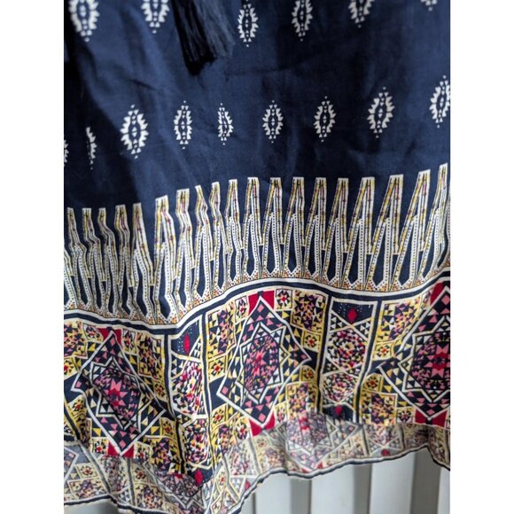 Suzanne Betro Navy Sleeveless Tunic Top Plus Size 2X XX Crochet Lace Shirt Boho - Picture 7 of 10